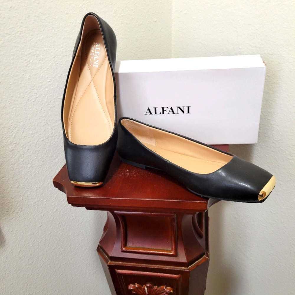 Alfani Ballet Flat Black/Gold